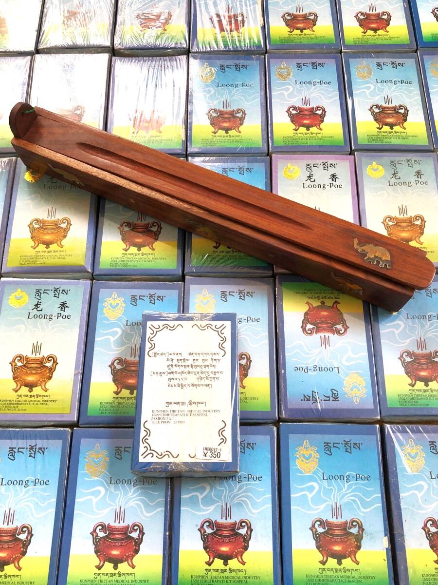 新品未使用　Loong-poe Healing Incense　67箱　お香　お香立て　お香置き付き　インド_画像3