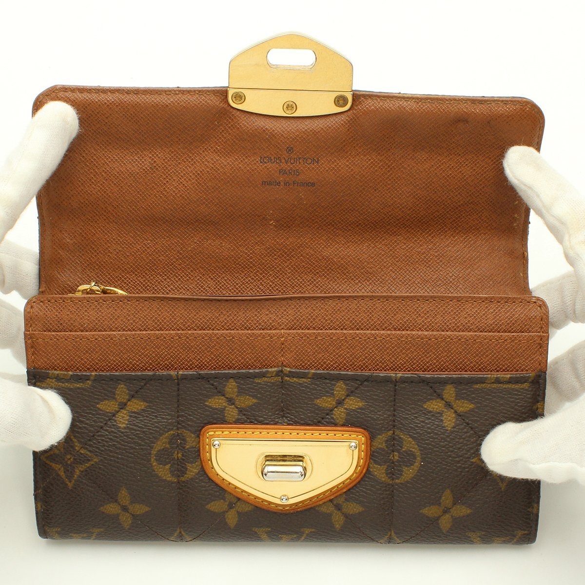 ★D2562 ルイヴィトン モノグラム エトワール ポルトフォイユ サラ 二つ折り長財布 M66556 ブラウン Louis Vuitton レディース★_画像8