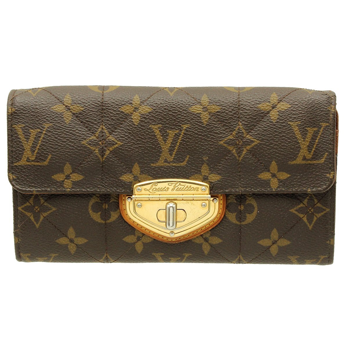 ★D2562 ルイヴィトン モノグラム エトワール ポルトフォイユ サラ 二つ折り長財布 M66556 ブラウン Louis Vuitton レディース★_画像1