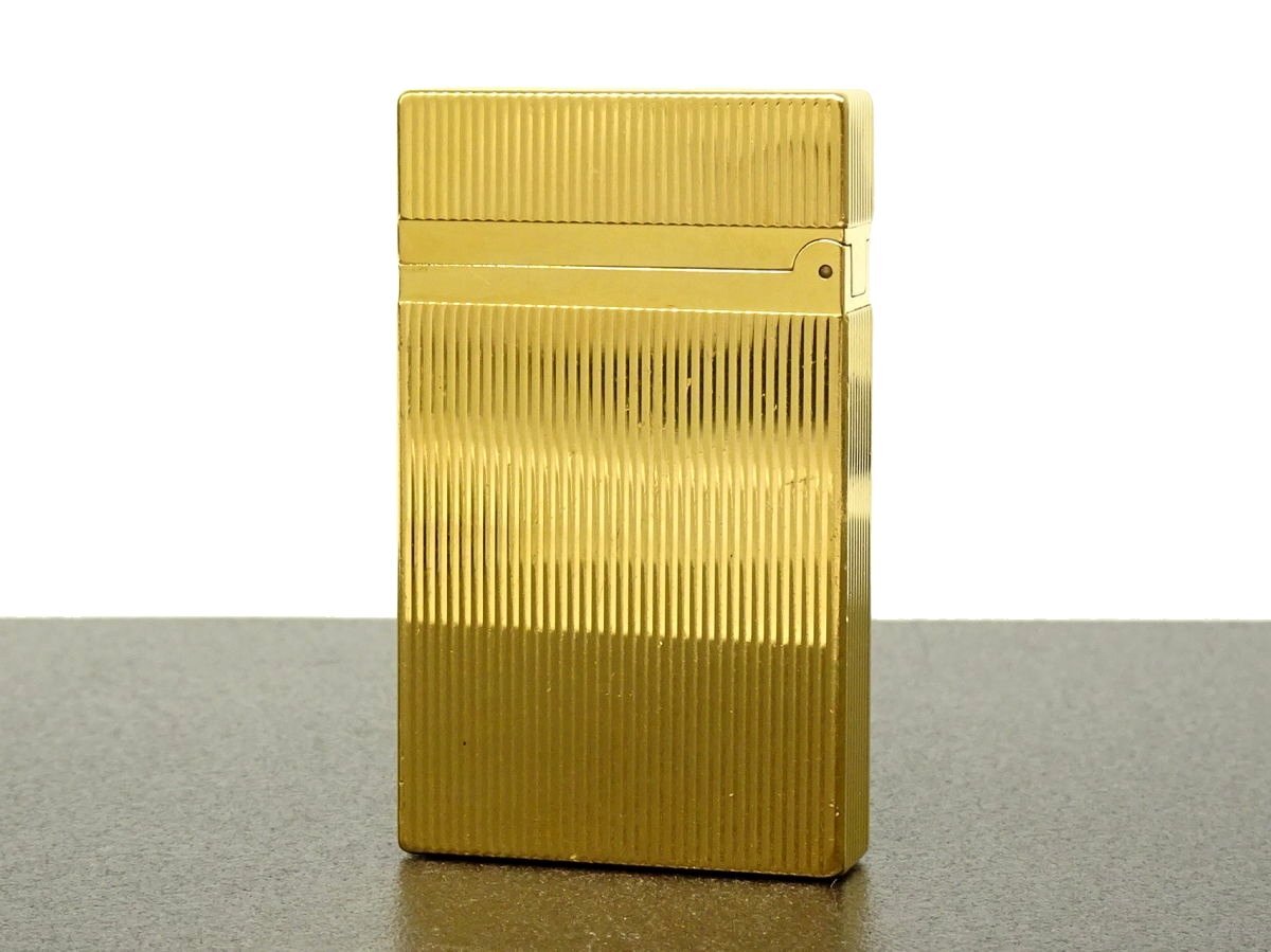 *D2952 Dupont line 2 Logo gas lighter Gold color put on fire not yet verification junk treatment S.T.Dupont men's *