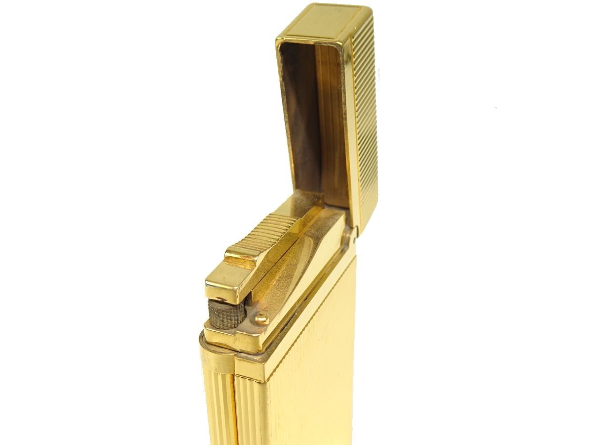 *D2952 Dupont line 2 Logo gas lighter Gold color put on fire not yet verification junk treatment S.T.Dupont men's *