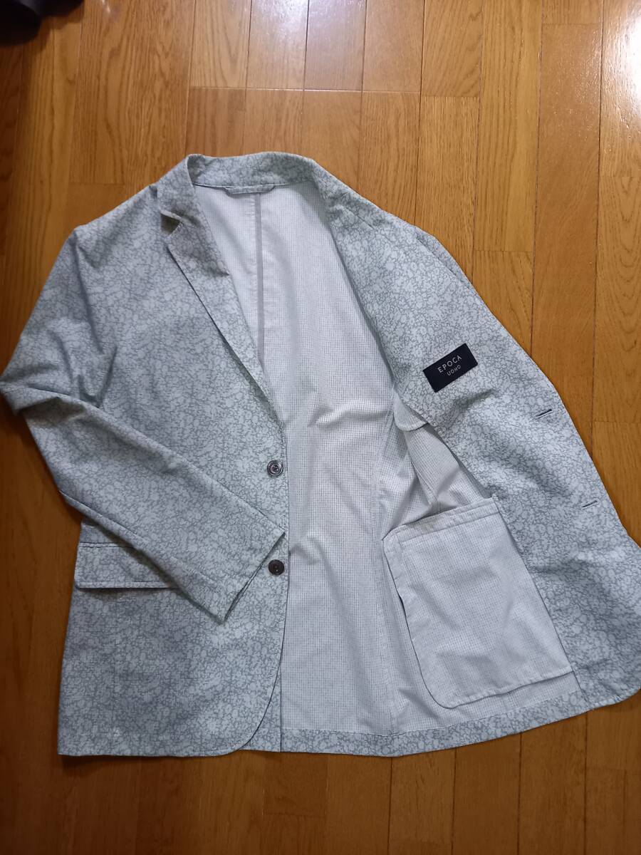  Epoca womo стрейч цветочный принт tailored jacket весна лето 48 L размер EPOCA UOMO мужской 