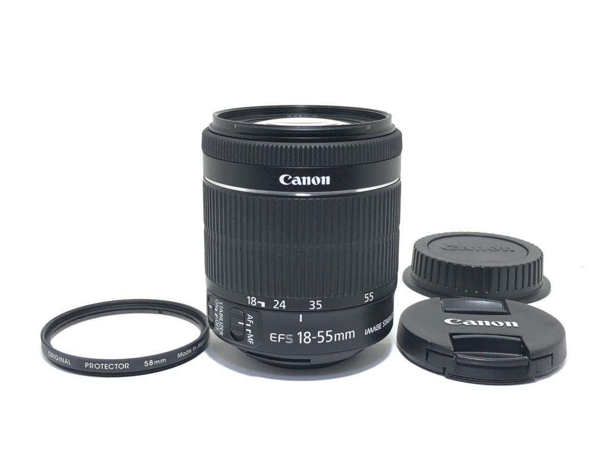 #5【極美品・レンズプロテクター付】Canon EF-S 18-55mm F3.5-5.6 IS STM の画像1