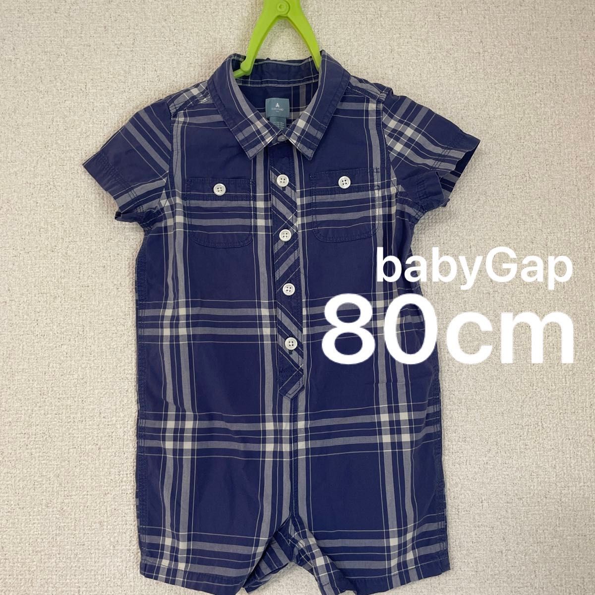 Baby Gap ロンパース 80cm オールインワン カバーオール オーバーオール ベビー 半袖ロンパース ベビー服 つなぎ 綿