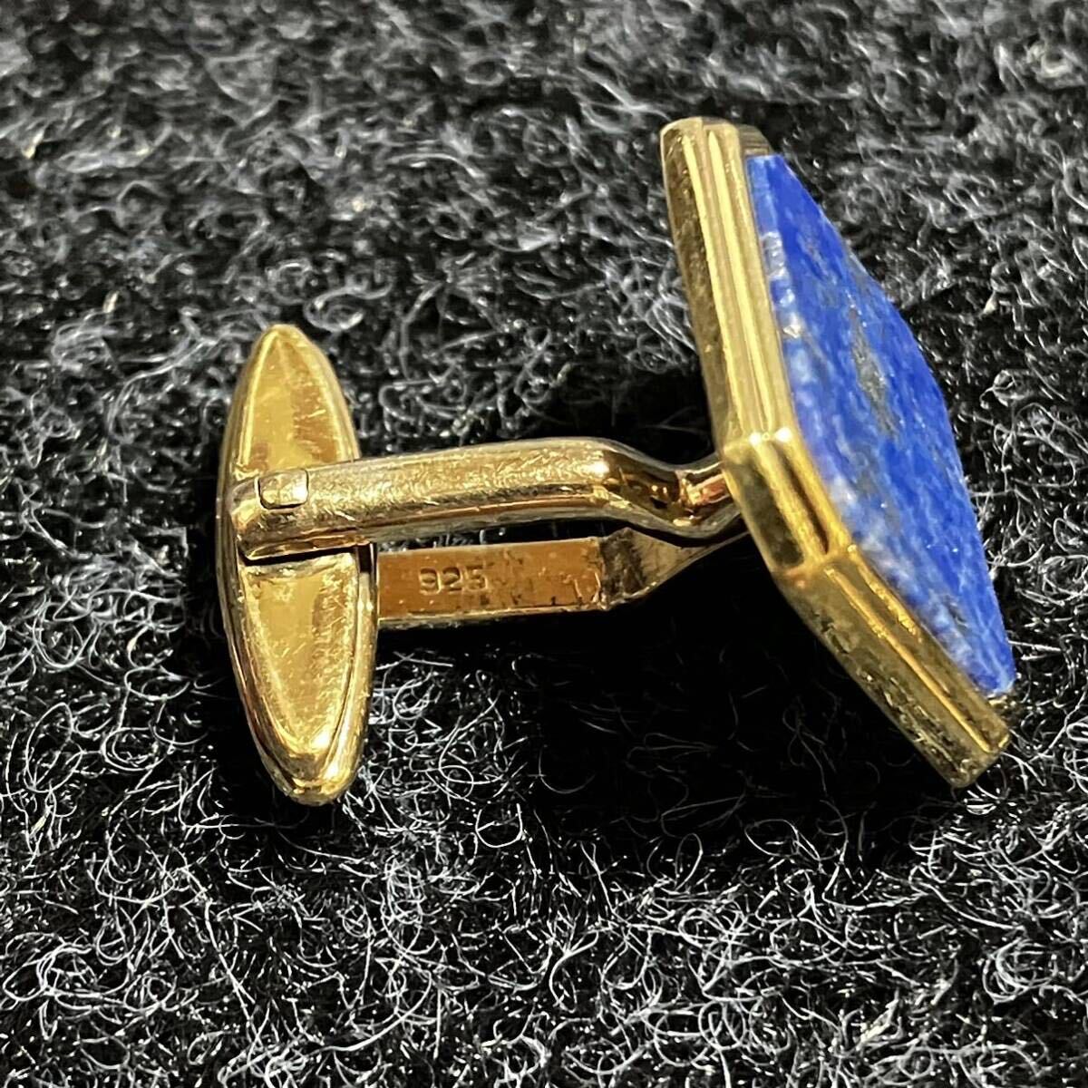 m】dunhill ダンヒル ラピスラズリ カフス シルバー925 金メッキ m】dunhill ダンヒル ラピスラズリ カフス シルバー925 金メッキ