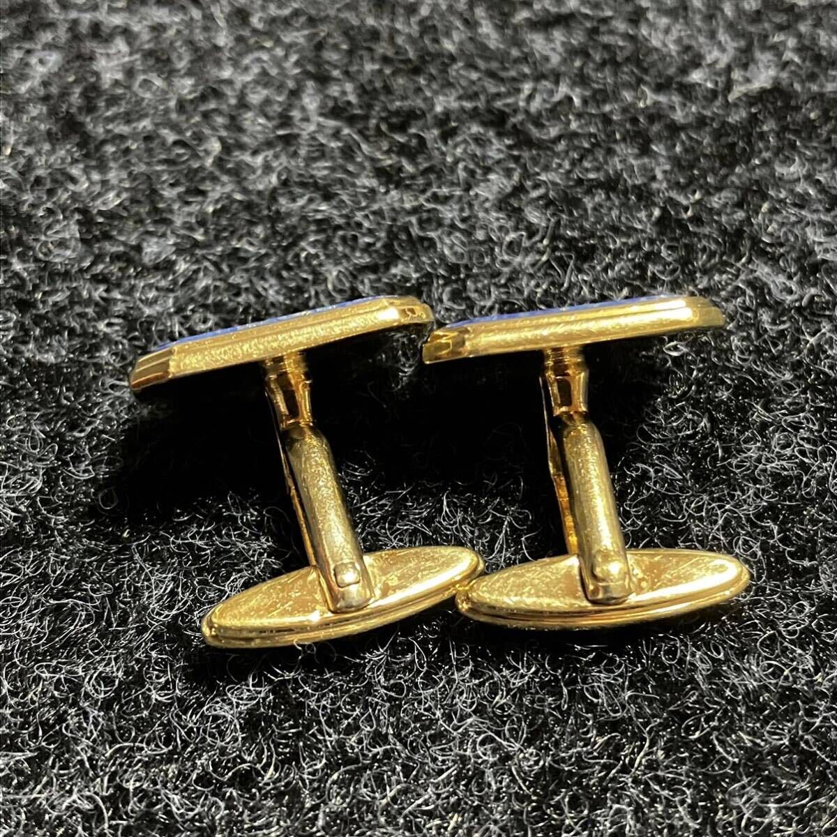 m】dunhill ダンヒル ラピスラズリ カフス シルバー925 金メッキ m】dunhill ダンヒル ラピスラズリ カフス シルバー925 金メッキ