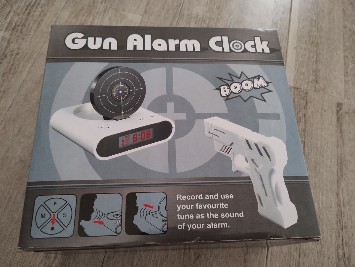 最終価格！【新品、未使用】Gun Alarm clock　目覚まし時計