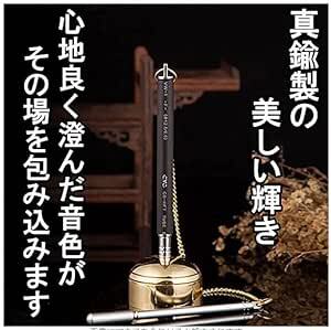 おりん 墓参り りん棒 仏具 りん棒付き印金 収納袋セット伸縮式携帯巡礼法要厄の画像2