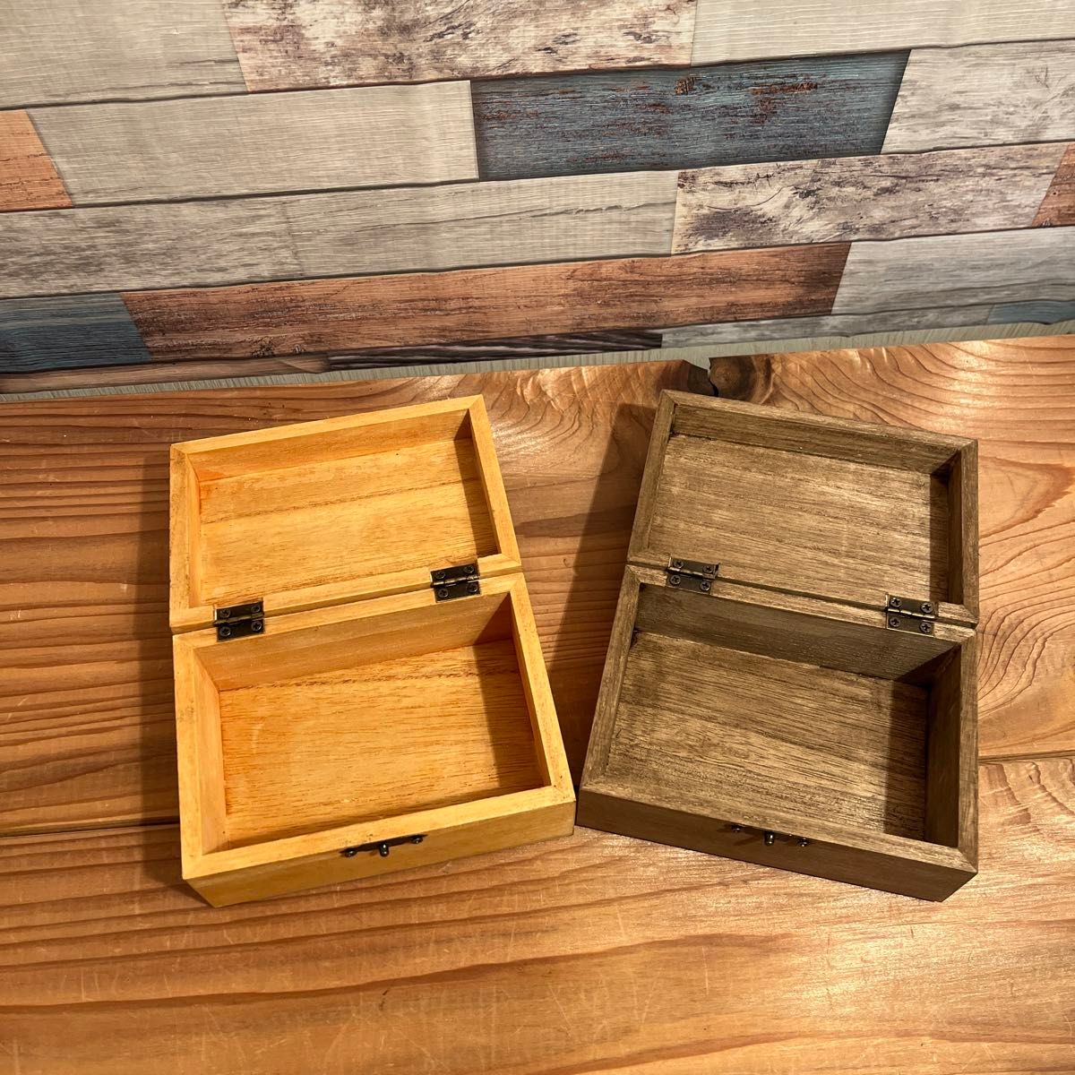 小物入れ　アクセサリー　ボックス　アンティーク 昭和レトロ 木製 木箱