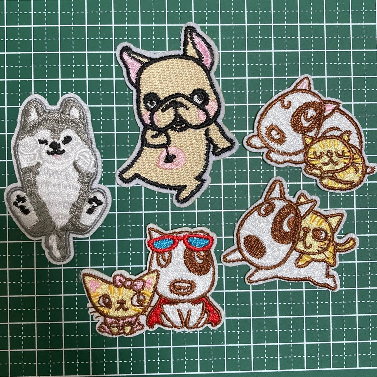 犬猫★刺繍アイロンワッペン