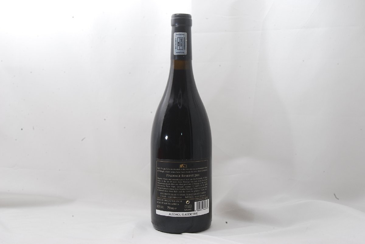 【未開栓】ライクス ピノタージュ リザーブ 2008年 750ml 南アフリカ RIJK’S reserve pinotage ワインの画像2