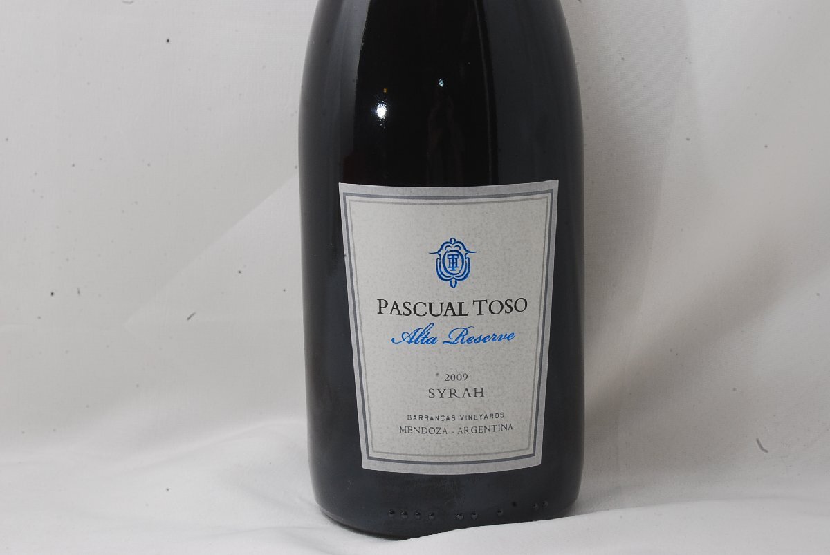 【未開栓】Pascual Toso ALTA Reserve SYRAH パスカル トソ アルタ リザーブ シラー 2009年 赤ワイン 750ml アルゼンチン_画像3
