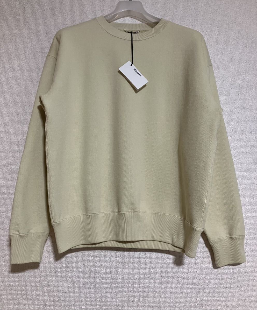 AURALEE オーラリー 24SS HEAVY BD SWEAT P/O LIGHT YELLOW サイズ3 新品の画像1