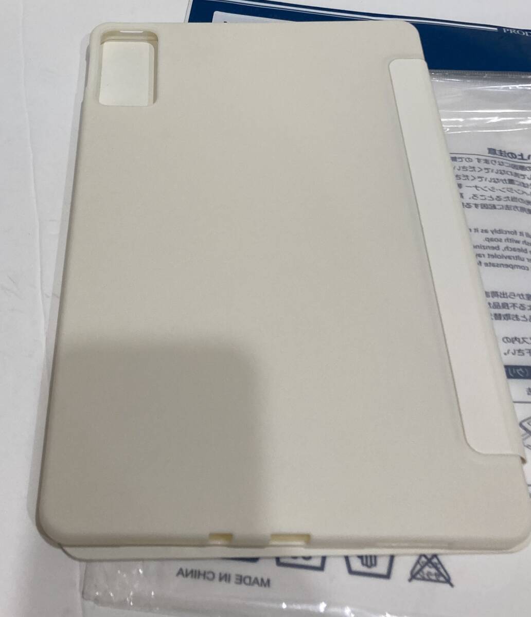 【2023発売】Redmi Pad SE ケース タブレットケース 三つ折りスタンド 軽量 擦り傷防止 耐衝撃 TPU+PUレザー 汚れ防止 全面保護 (白)の画像10