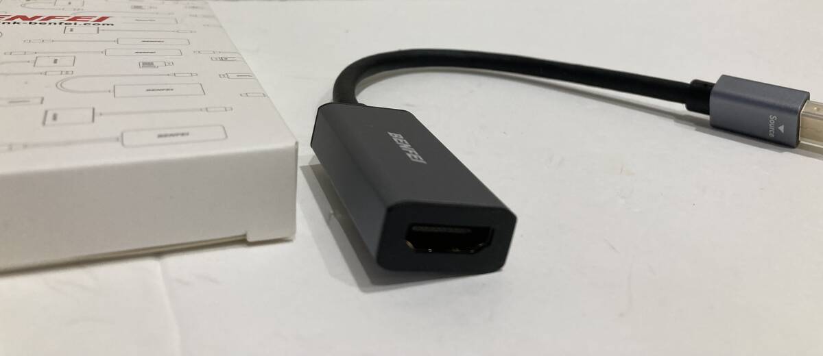 BENFEI Mini DisplayPort - HDMI アダプター [4K@30Hz、アルミニウムシェル、ナイロン編組] Thunderbolt 2 - HDMI アダプタ　①