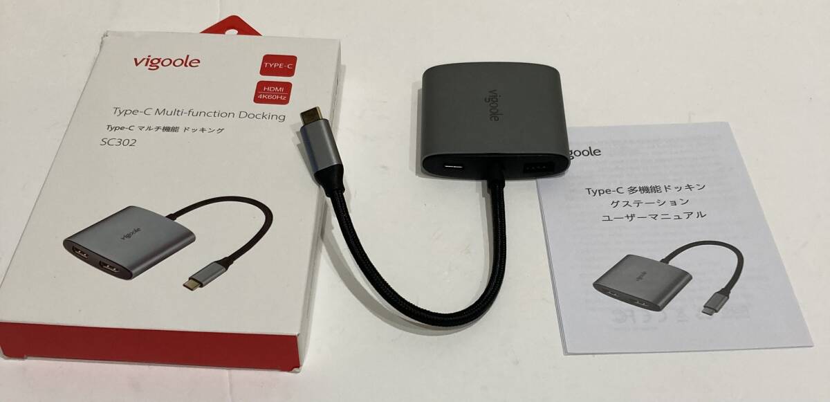 Vigoole Hdmi スプリッター デュアル モニター モニター アダプター 拡張ディスプレイ 2 コネクタ ラップトップ usb c ハブ 拡張_画像9