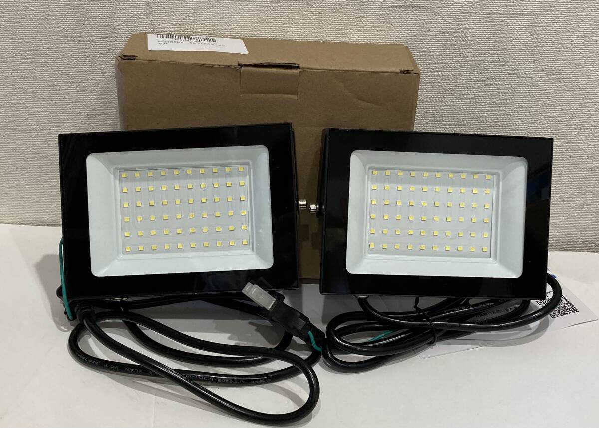 MORSEN 投光器 80W 2セット led 10000ML 6500K 極薄型 100v 灯光器 作業灯 外灯 工事用ライト 屋外用 野外 防水 看板灯 集魚灯 駐車場用_画像8