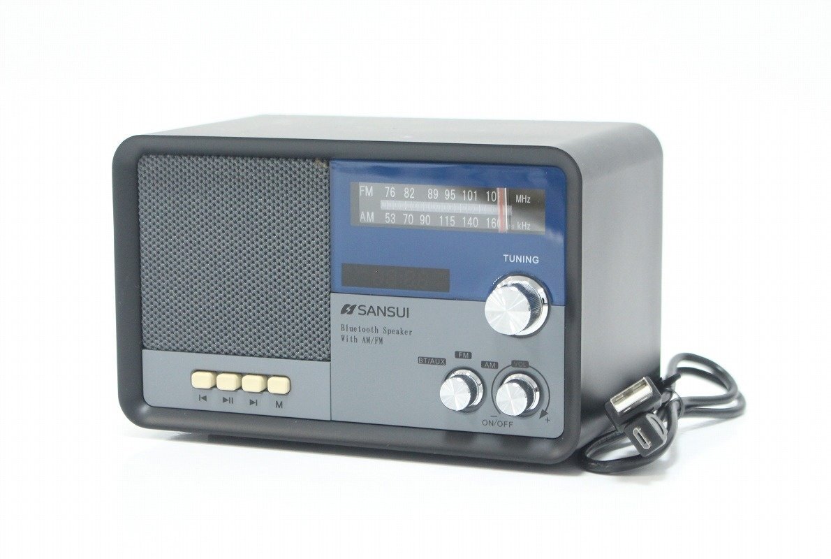 簡易動作確認済 SANSUI ラジオスピーカー MSR-1 Bluetooth サンスイ ドウシシャ オーディオ 4-D054/1/060_画像1