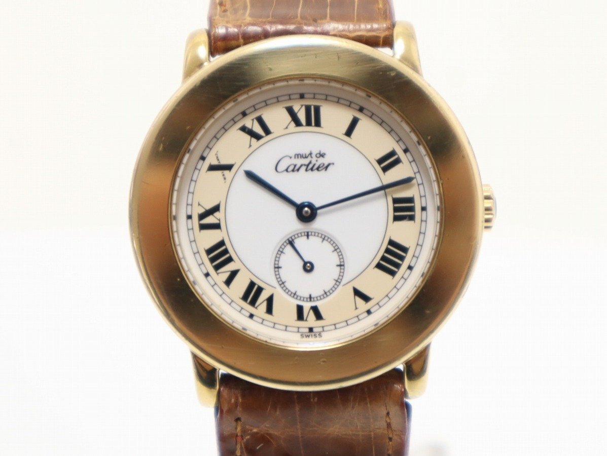 【1円スタート】Cartier カルティエ マスト2 ロンド 1810 1 クォーツ 腕時計 新品電池交換済み 4-A062/1/60P_画像2