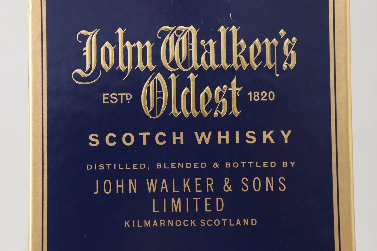 未開封/未開栓/古酒 JOHNNIE WALKER OLDEST ジョニーウォーカー オールデスト ブルーラベル 750ml 重さ1776g 4-C023の画像3