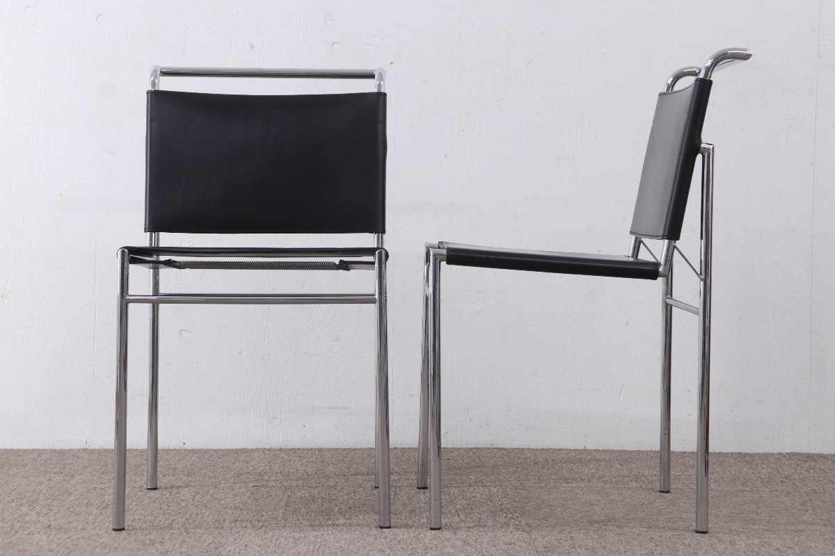 リプロダクト IDC大塚家具 EILEEN GRAY アイリーングレイ ロクブリュヌチェア ROQUEBRUNE Chair 2脚セット 4-C063/1/240の画像3