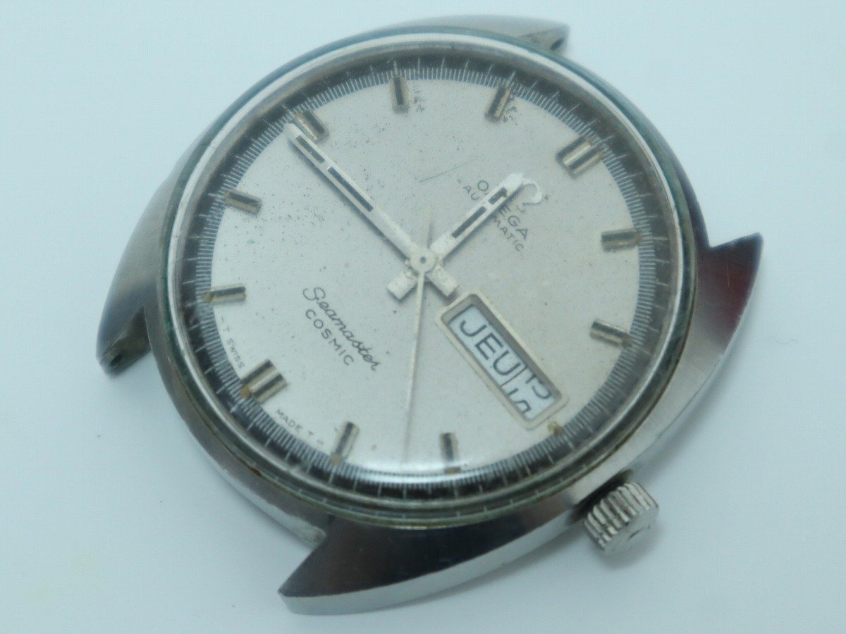 【1円スタート】OMEGA Seamaster COSMIC 166036-T00L 107 メンズ 自動巻き 腕時計本体のみ ジャンク 4-A021/1/60Pの画像2