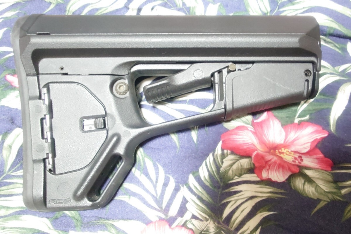 実物 Magpul ACS-L Carbine Stock Com-spec BK 検 マグプル ストック MOE CTR AR15 M4A1 colt 東京マルイ ガスブローバック PTW_画像1