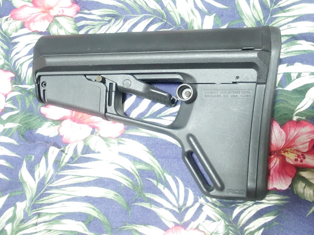 実物 Magpul ACS-L Carbine Stock Com-spec BK 検 マグプル ストック MOE CTR AR15 M4A1 colt 東京マルイ ガスブローバック PTW_画像2