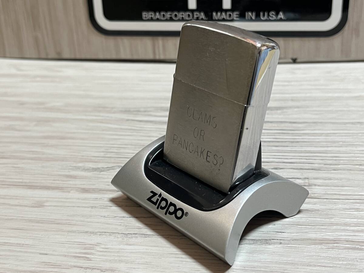 大量出品中!!【希少】レア Vintage 1962年製 Zippo 'CLAMS OR PANCAKES?' 60's 60年代 ヴィンテージ オリジナル ベトナム ジッポー