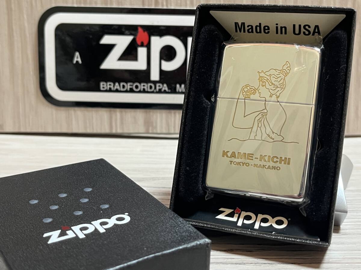 大量出品中!!【希少】未使用 2003年製 Zippo 非売品 'KAME-KIHI' 中野 かめ吉 時計 ロレックス 関係者配布 ジッポー 喫煙具 ライターの画像1