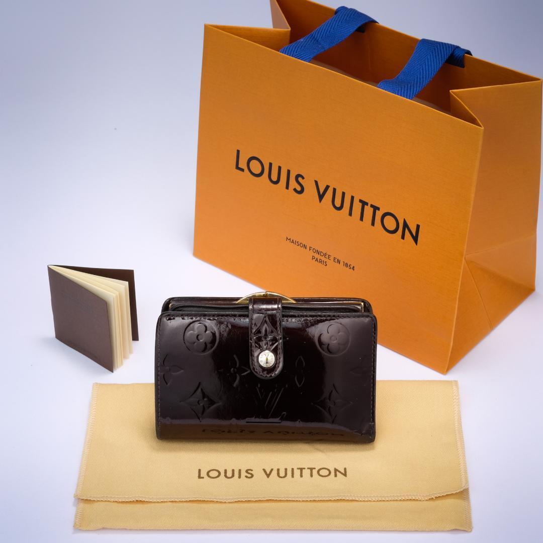 LOUIS VUITTON ヴィトン　ヴェルニ　財布　エナメル　ブラウン_画像10