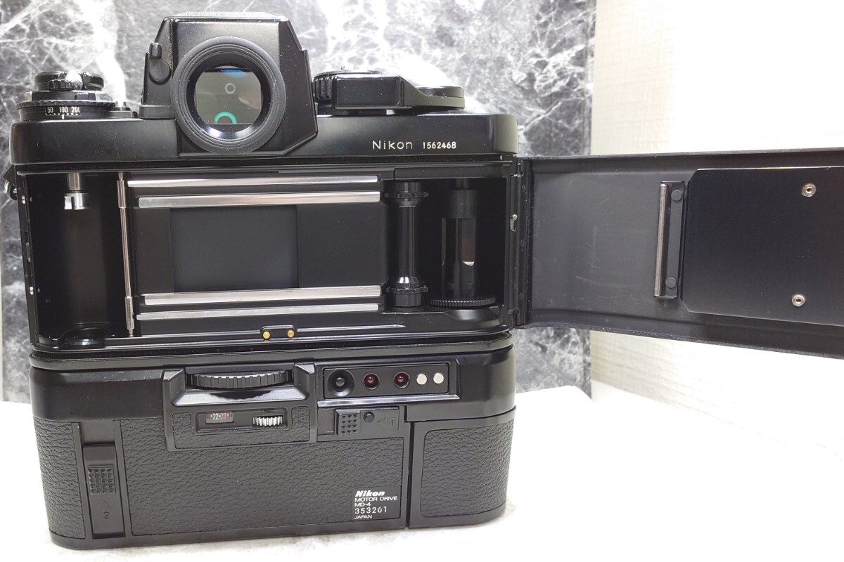 【終活】 Nikon F3 HP 美品＋Ai-s NIKKOR 85mm f1.4 シンデレラポートレート＋Ai 50mm f1.4＋モータードライブMD-4 各動作良好 光学連写OKの画像6