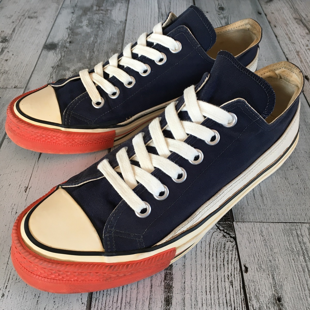 【初期UNDERCOVER/美品】'96年製 UNDERCOVER AS TYPE SNEAKER NAVY M(27.0cm) アンダーカバー AS型スニーカー ネイビー×オレンジの画像3