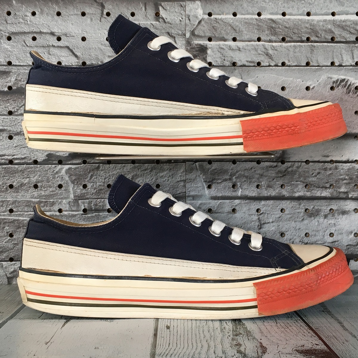 【初期UNDERCOVER/美品】'96年製 UNDERCOVER AS TYPE SNEAKER NAVY M(27.0cm) アンダーカバー AS型スニーカー ネイビー×オレンジの画像6