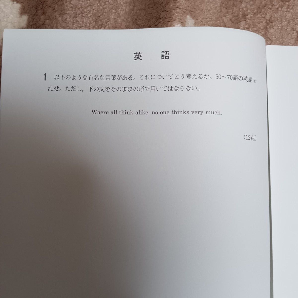 【東大模試】【解答用紙付き】河合塾東大入試オープンフォローアップ添削問題冊子