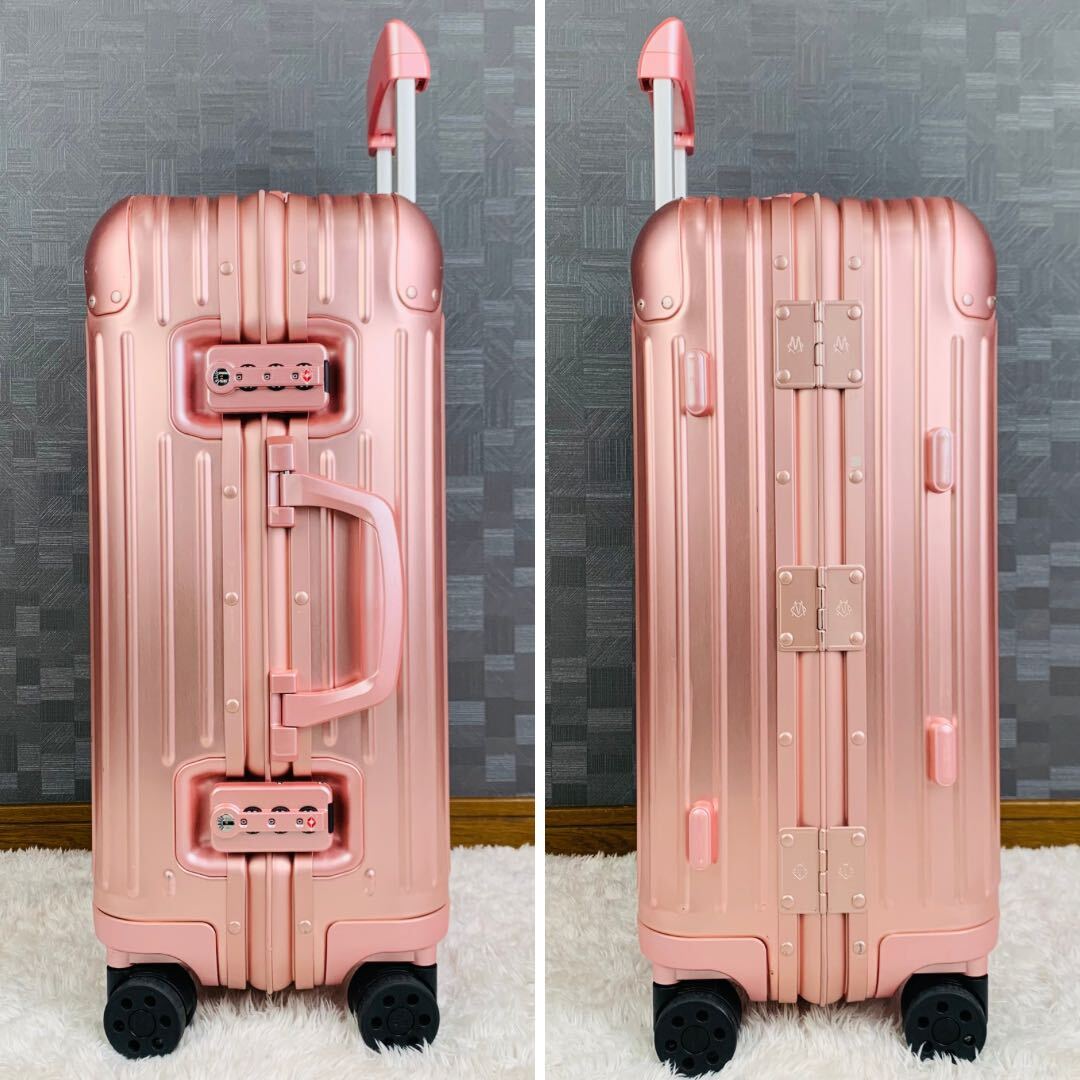 現行【美品】生涯保証 RIMOWA リモワ ORIGINAL オリジナル CABIN キャビン 35L 機内持ち込み 4輪 TSAロック クォーツピンク アルミニウムの画像3