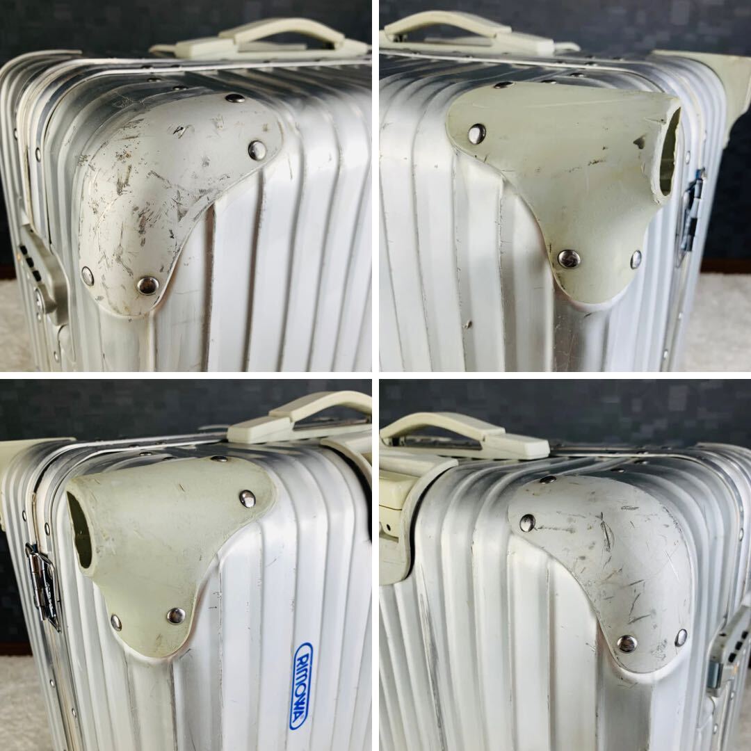 廃盤【人気モデル】青ロゴ RIMOWA リモワ TOPAS トパーズ 82L 4輪 MW TSAロック オリジナル チェックインL アルミ キャリー スーツ ケースの画像6