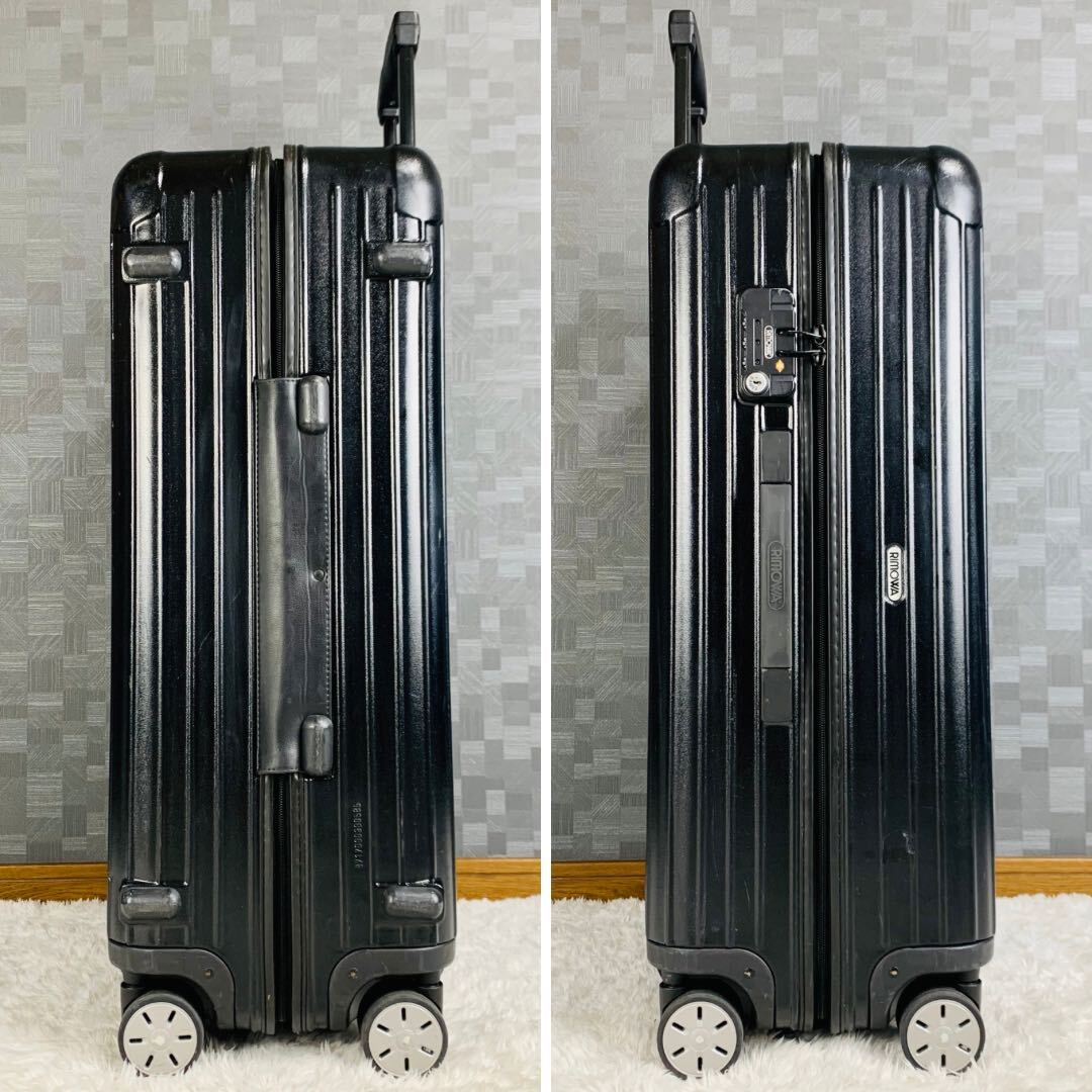 【美品】RIMOWA リモワ SALSA サルサ 82L 4輪 MW マットブラック 艶消し黒色 大容量 チェックインL 超軽量 キャリーバッグ スーツケース