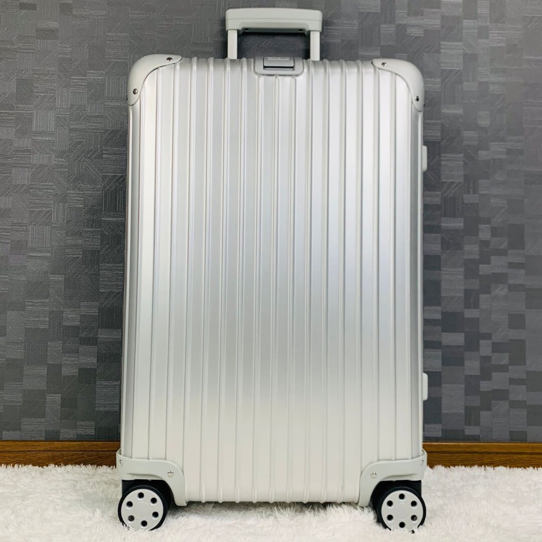 【極美品】RIMOWA リモワ TOPAS トパーズ 68L 4輪 MW TSAロック シルバー オリジナル チェックイン M アルミ 大容量 キャリー スーツケースの画像2