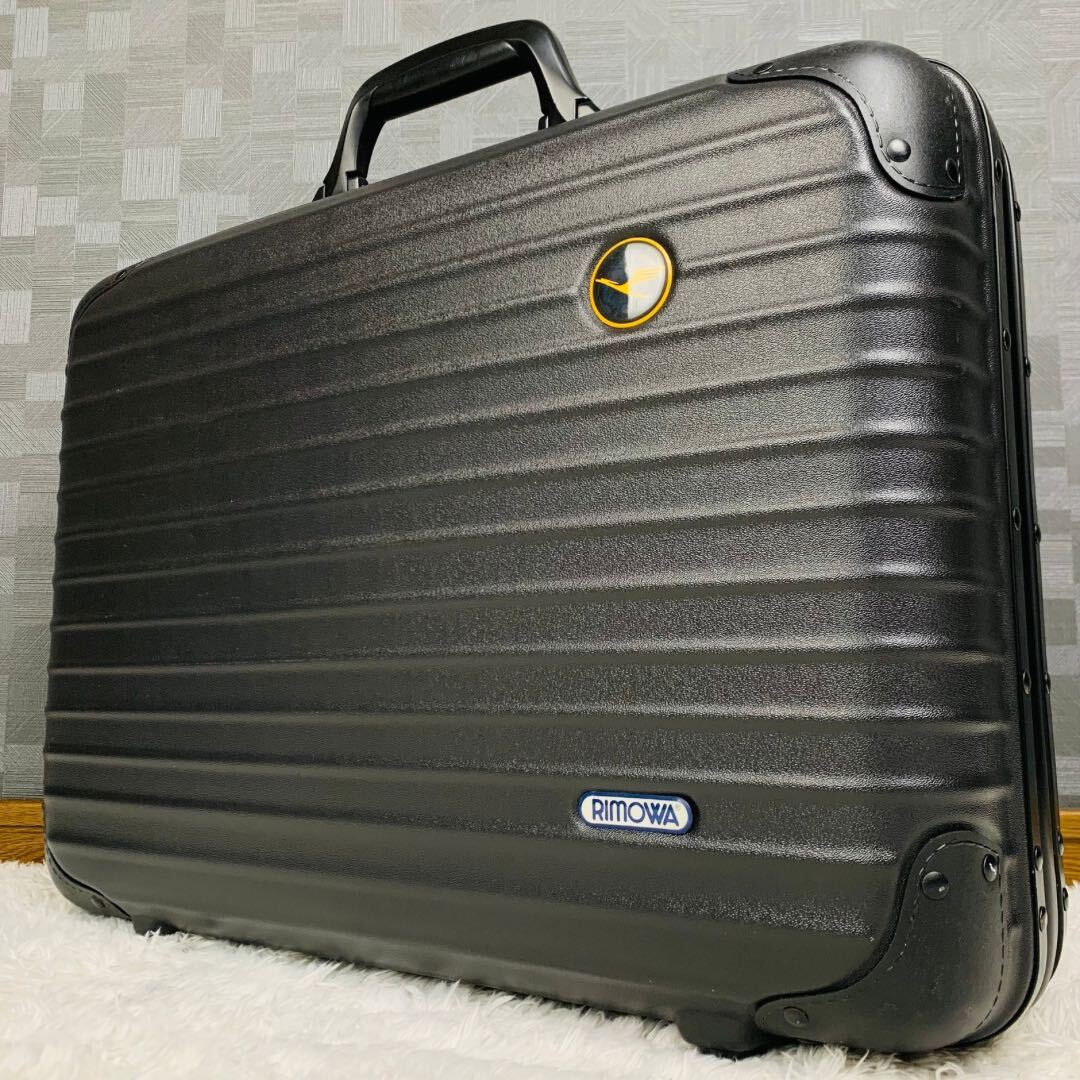  records out of production [ ultimate beautiful goods ] blue Logo RIMOWA Rimowa Lufthansarufto handle The Black Classic black Classic Attacheatashe attache case 22L