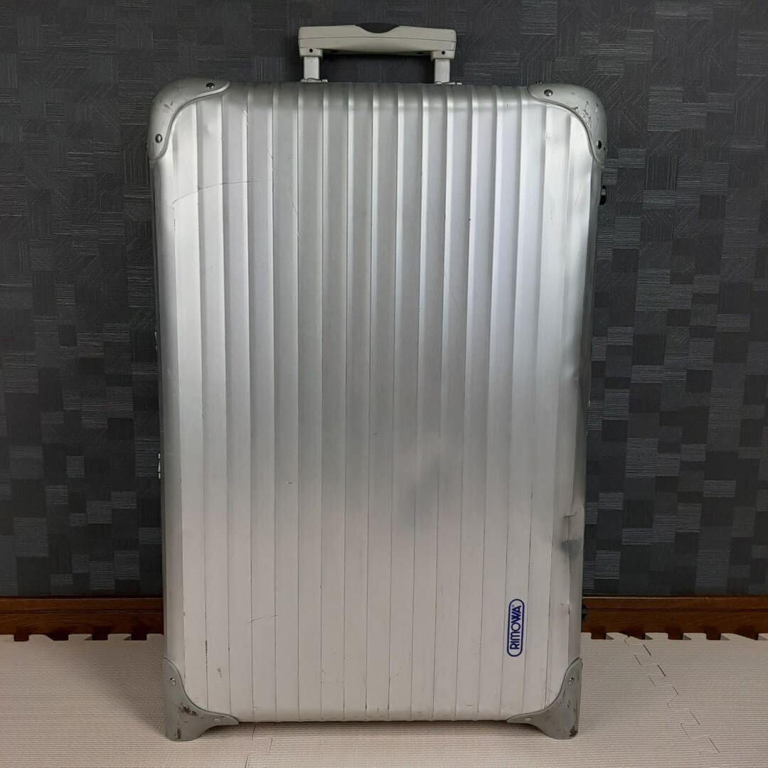  снят с производства [ популярный модель ] синий Logo RIMOWA Rimowa SilverIntegral серебряный integral 63L 2 колесо JumboTrolley jumbo to грузовик aluminium Carry 