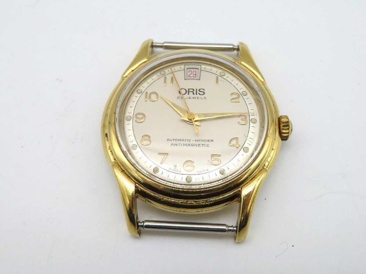 1円◆稼働◆ オリス ゴールド 自動巻き ユニセックス 腕時計 L24301の画像1