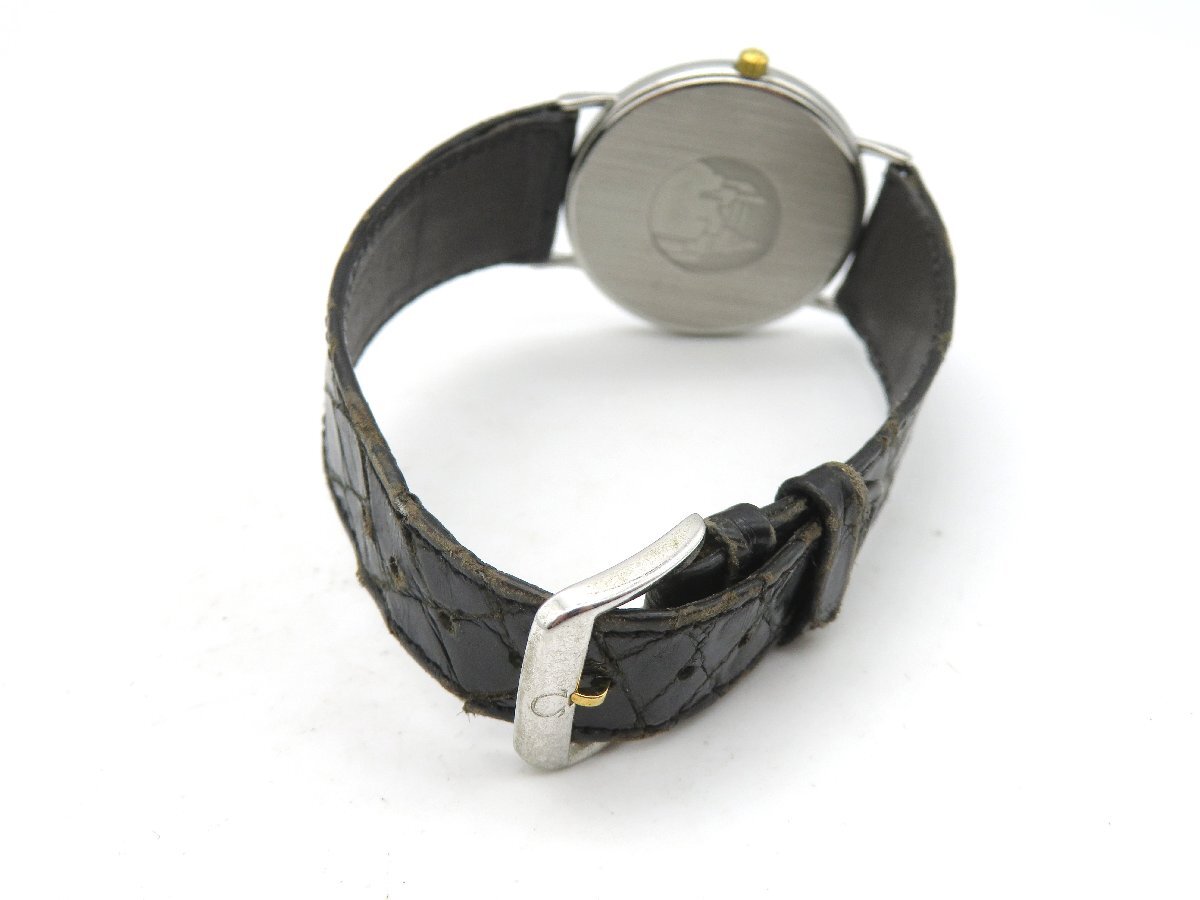 1円◆稼働◆ オメガ デヴィル シルバー クオーツ ユニセックス 腕時計 K83203の画像5