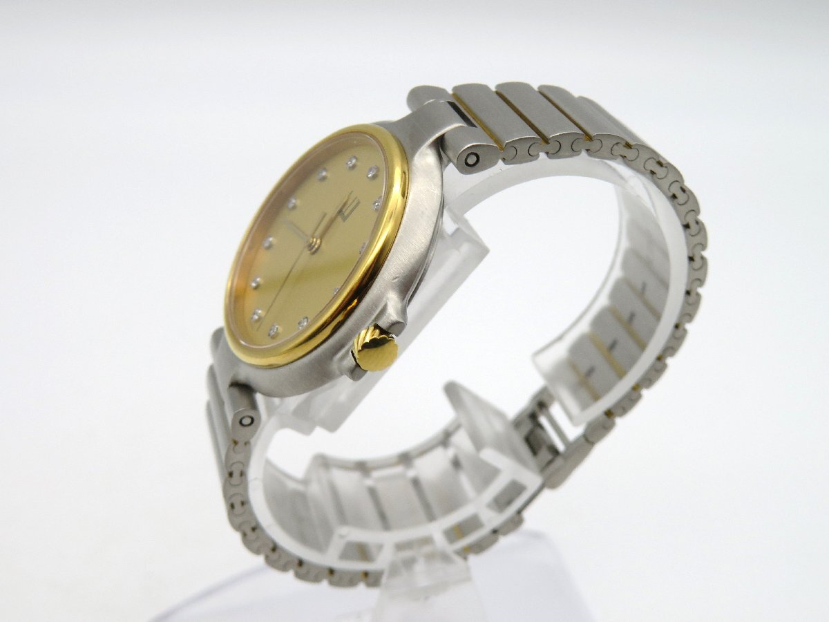 1円◆稼働◆ ダンヒル ゴールド クオーツ ユニセックス 腕時計 コマ５ K83101_画像3