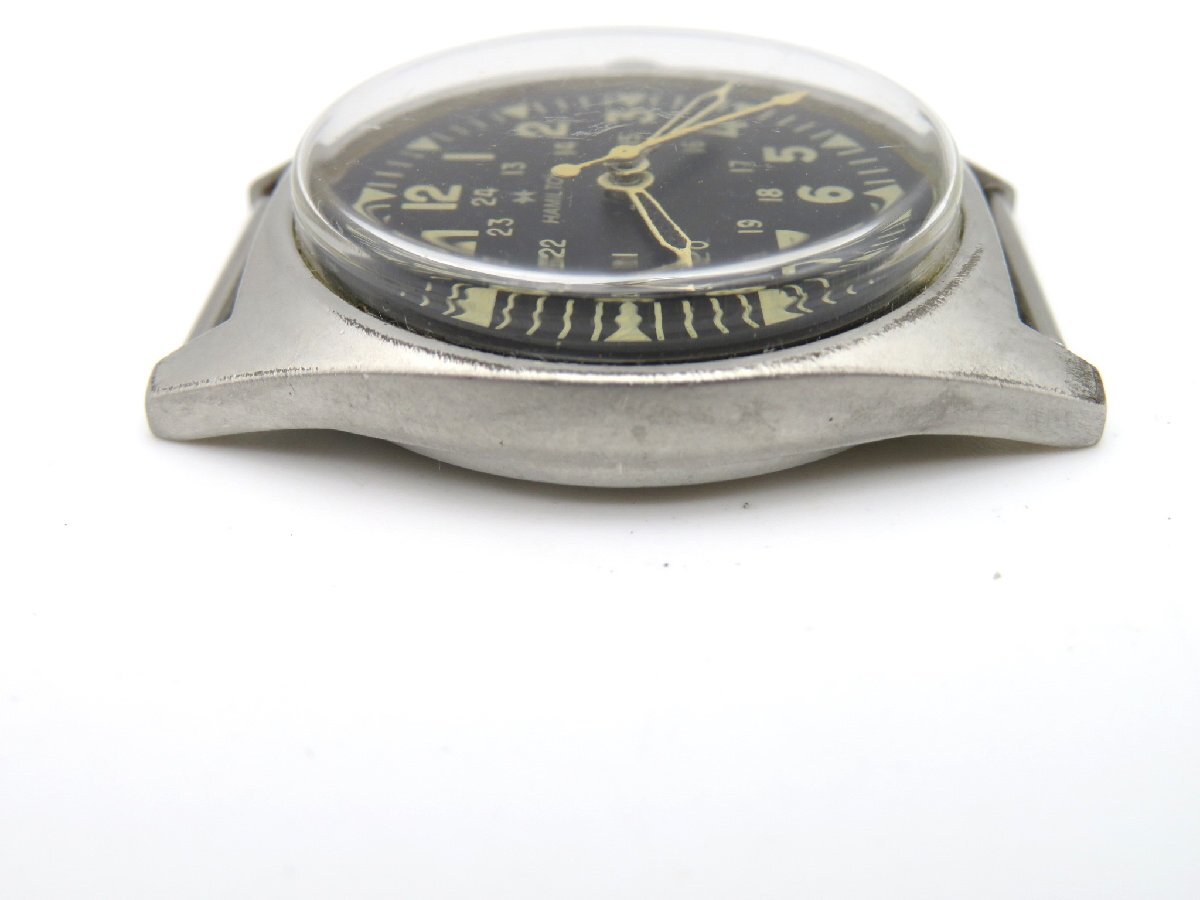 1円◆稼働◆ ハミルトン ブラック 手巻き ユニセックス 腕時計 L24304の画像5