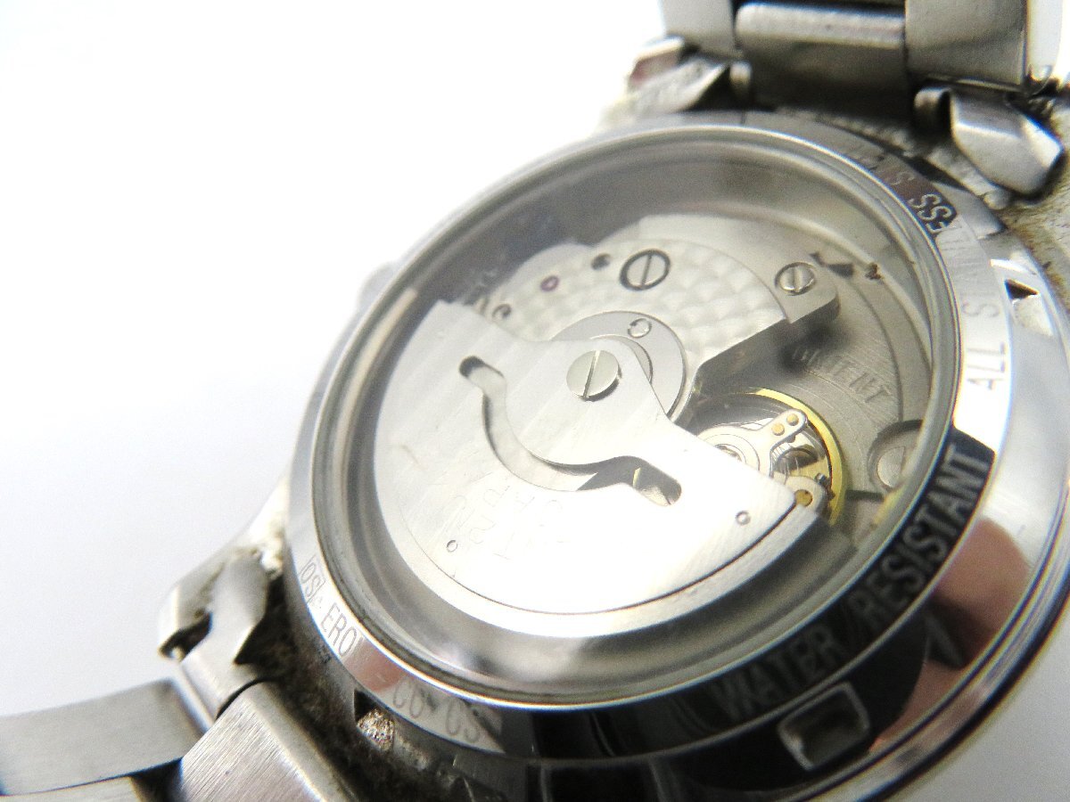 1円◆稼働◆ オリエントスター シルバー 自動巻き メンズ 腕時計 K78206_画像4
