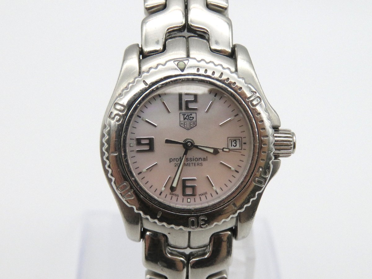 1円◆稼働◆ タグホイヤー WT141F プロフェッショナル シェル クオーツ レディース 腕時計 N093の画像1