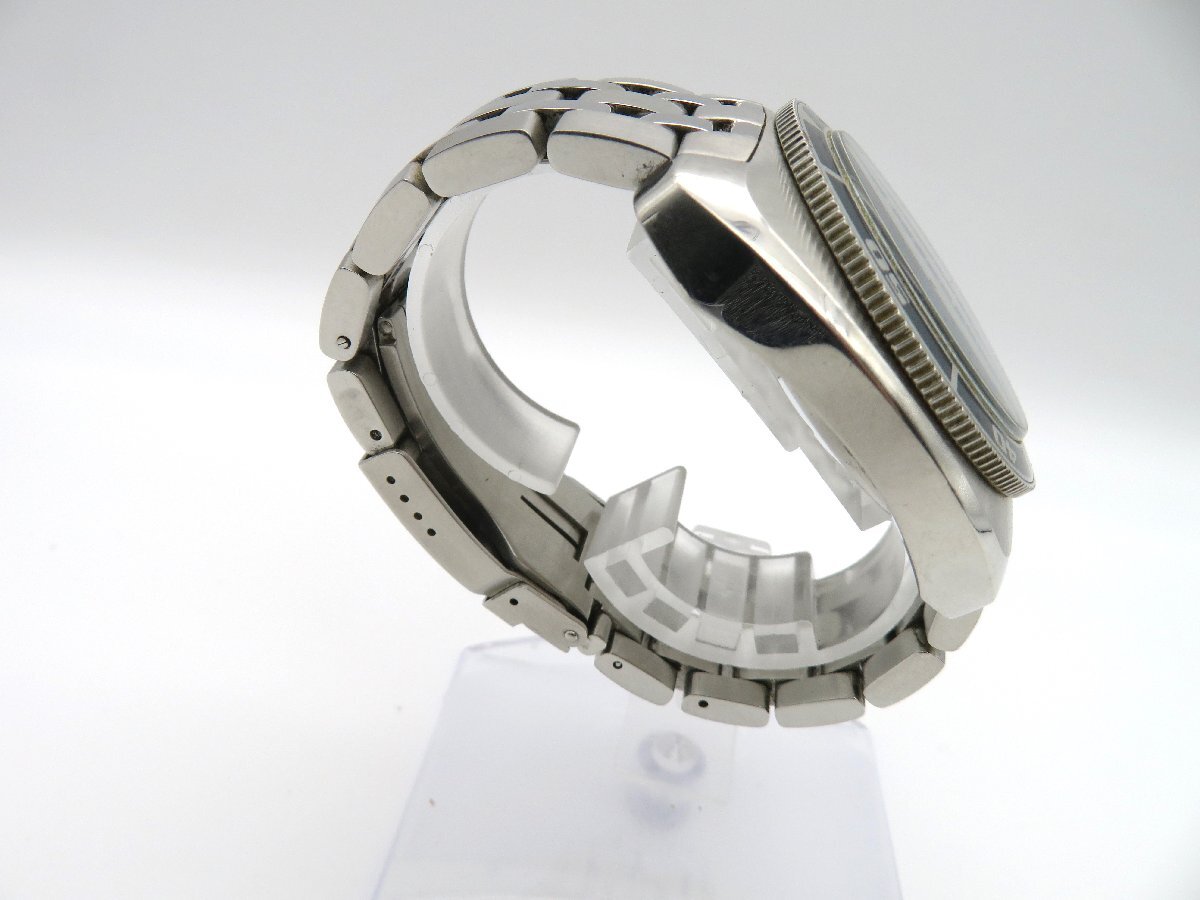 1円◆稼働◆ ゾディアック ZO-4500 ネイビー クオーツ メンズ 腕時計 N073の画像3