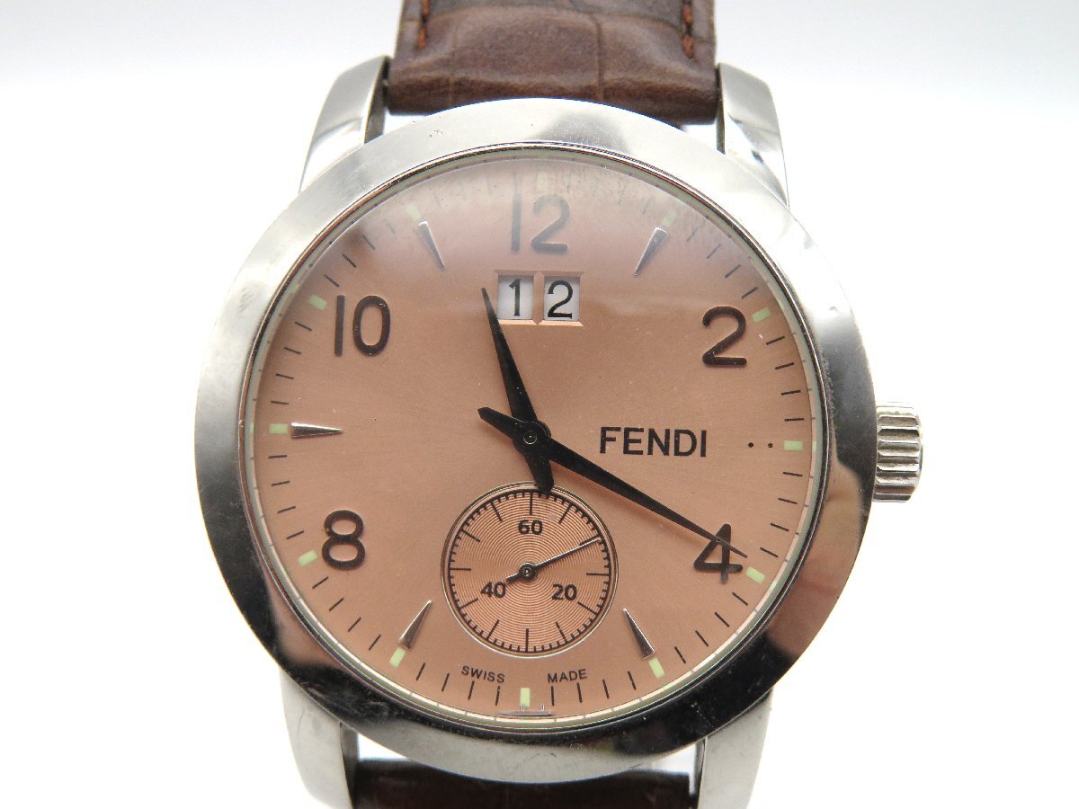 1円◆稼働◆ フェンディ 2100G ピンク クオーツ メンズ 腕時計 K82105の画像2