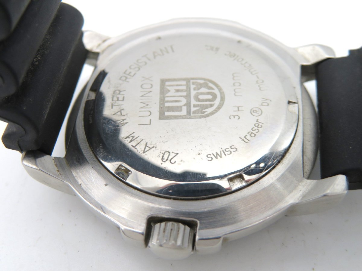 1円◆稼働◆ ルミノックス ネイビーシールズ ホワイト クオーツ メンズ 腕時計 L30504の画像5